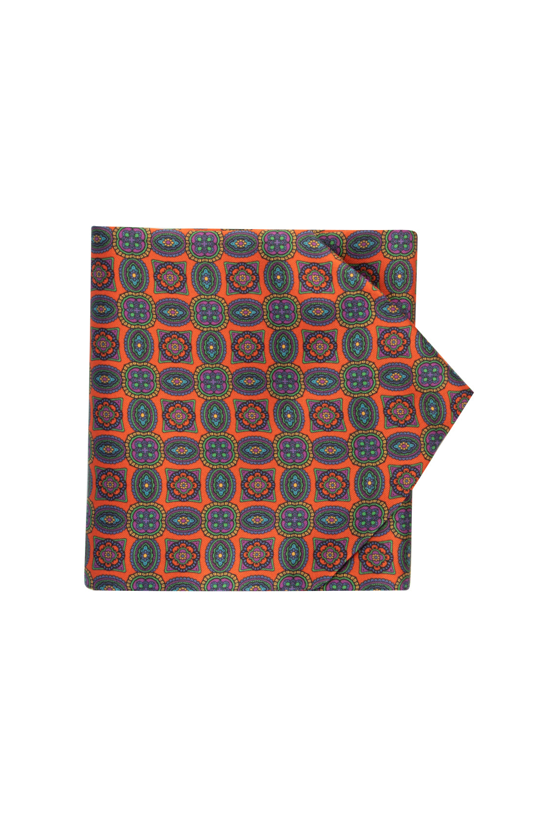 Ascot Retro Pattern Ascot Cravat Orange