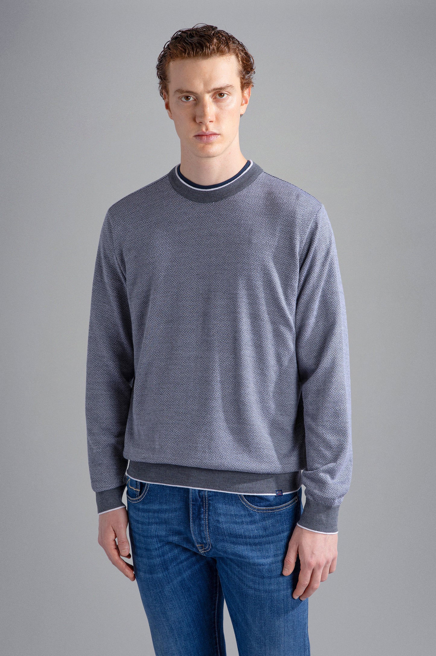 Paul & Shark Beaufront Wool Crew Neck Grey