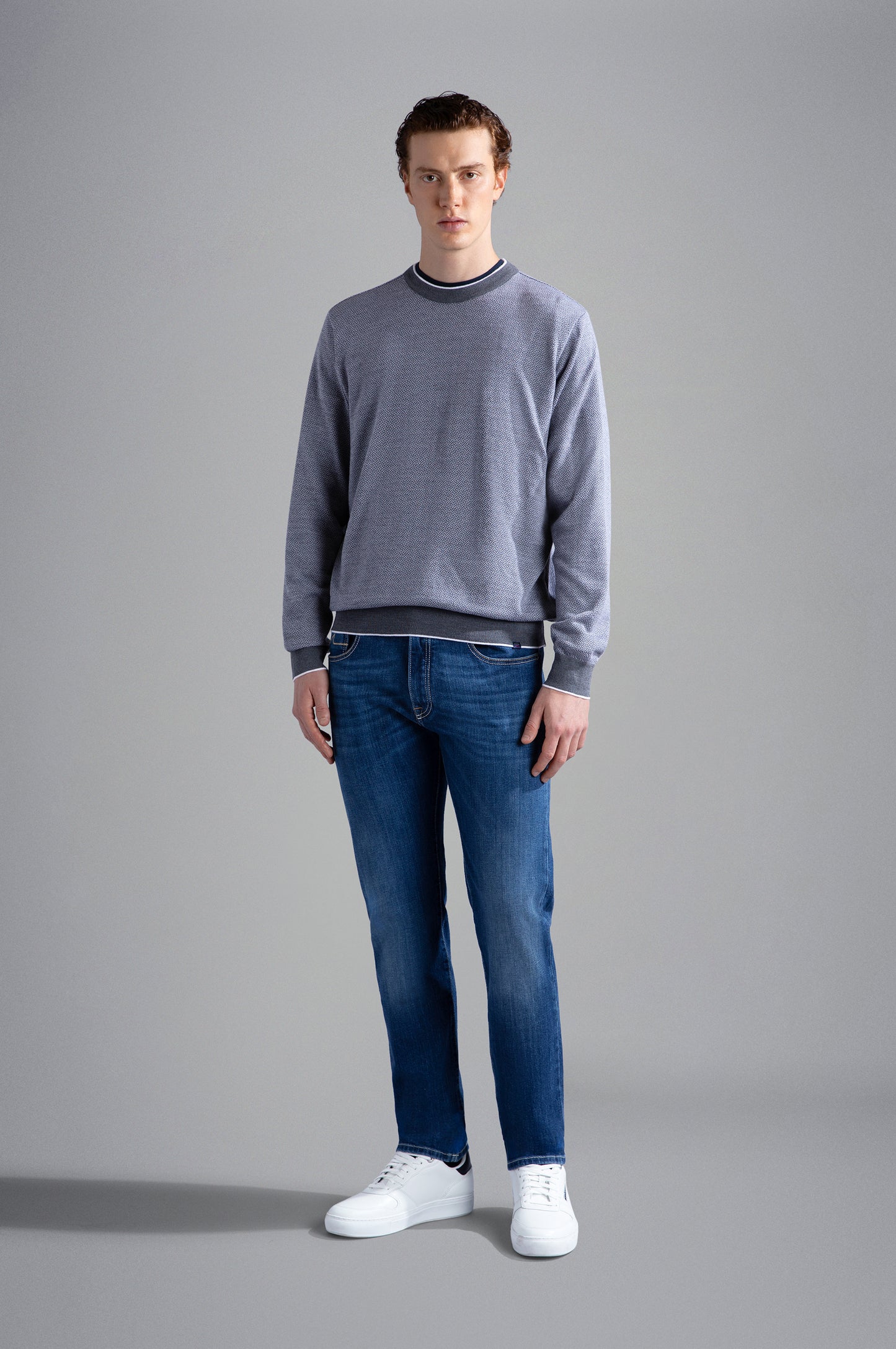 Paul & Shark Beaufront Wool Crew Neck Grey