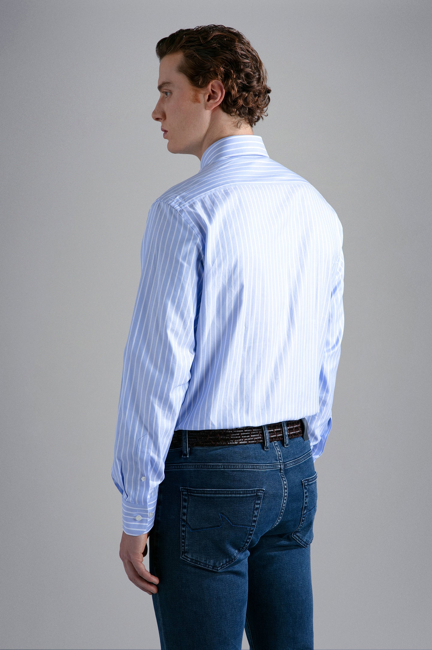 Paul & Shark Oxford Cotton LS Shirt Blue Stripe