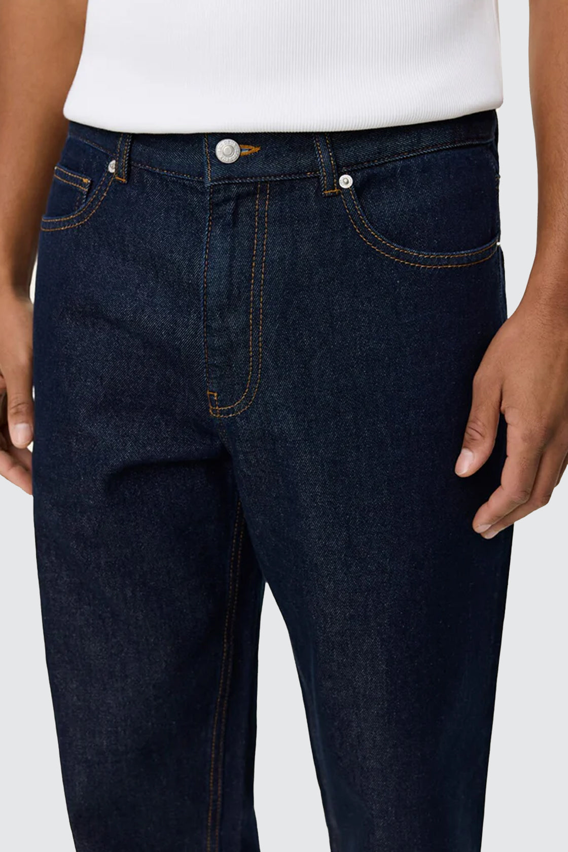 Les Deux Ryder Washed Denim Jeans 32L Dark Indigo Wash