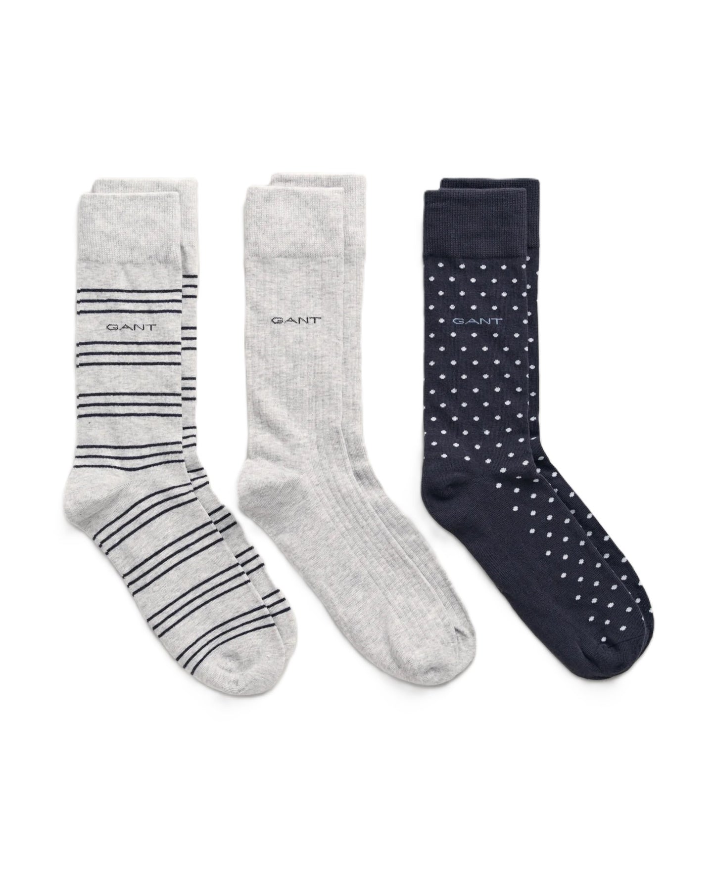 Gant Stripe Dot Rib Socks Lt Grey 43-45