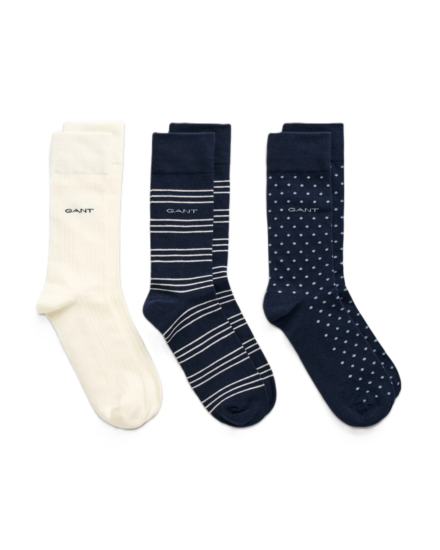 Gant Stripe Dot Rib Socks Evening Blue 43-45