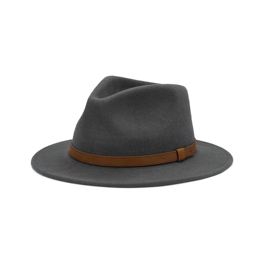 Avenel Nolan Wool Felt Fedora Charcoal