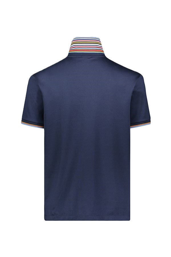 Paul & Shark Cotton Pique SS Polo Blue