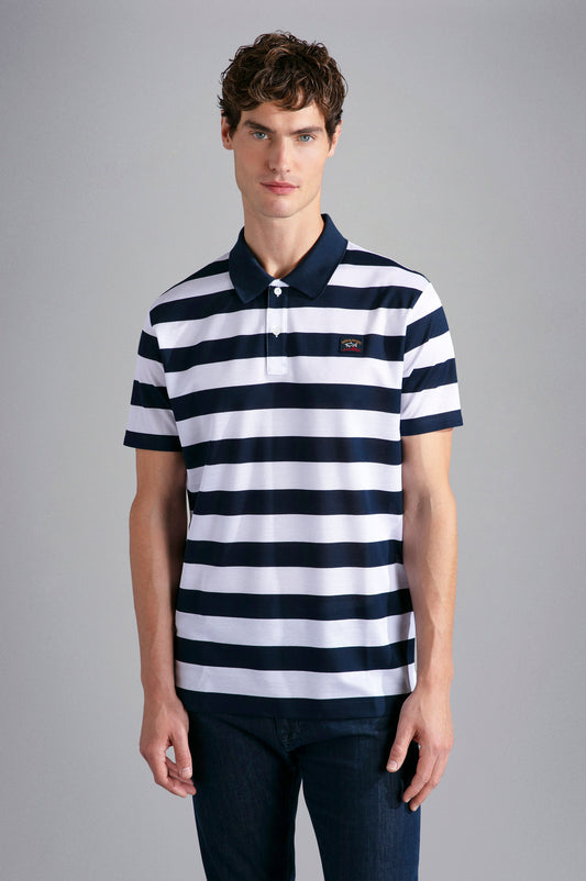 Paul & Shark Pique Cotton SS Polo Stripe