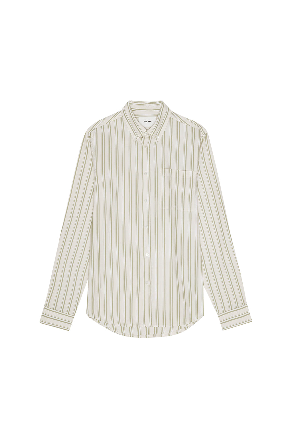 NN07 Arne BD LS Shirt Moss Stripe