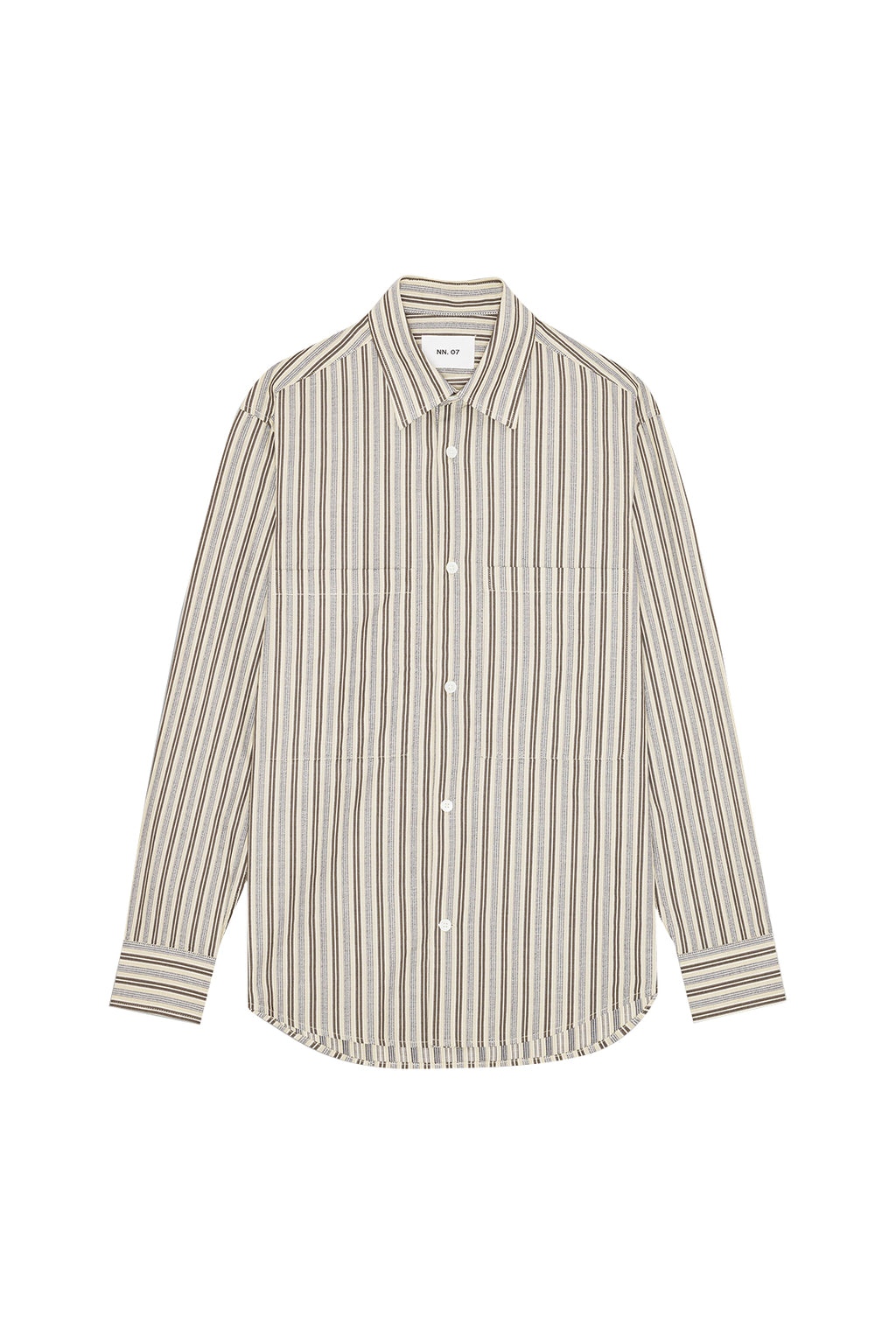 NN07 Freddy PKT 5973 LS Shirt Navy Stripe