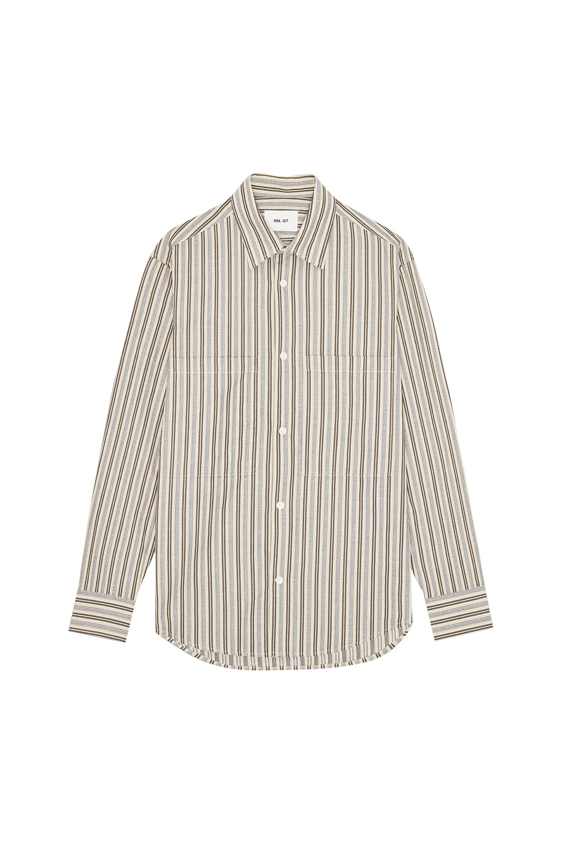 NN07 Freddy PKT 5973 LS Shirt Navy Stripe