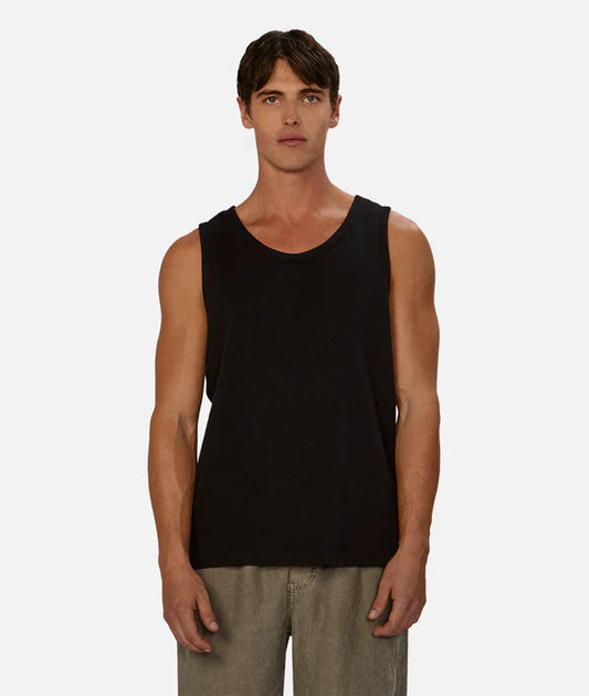 Industrie The Brando Ribbed Singlet Black