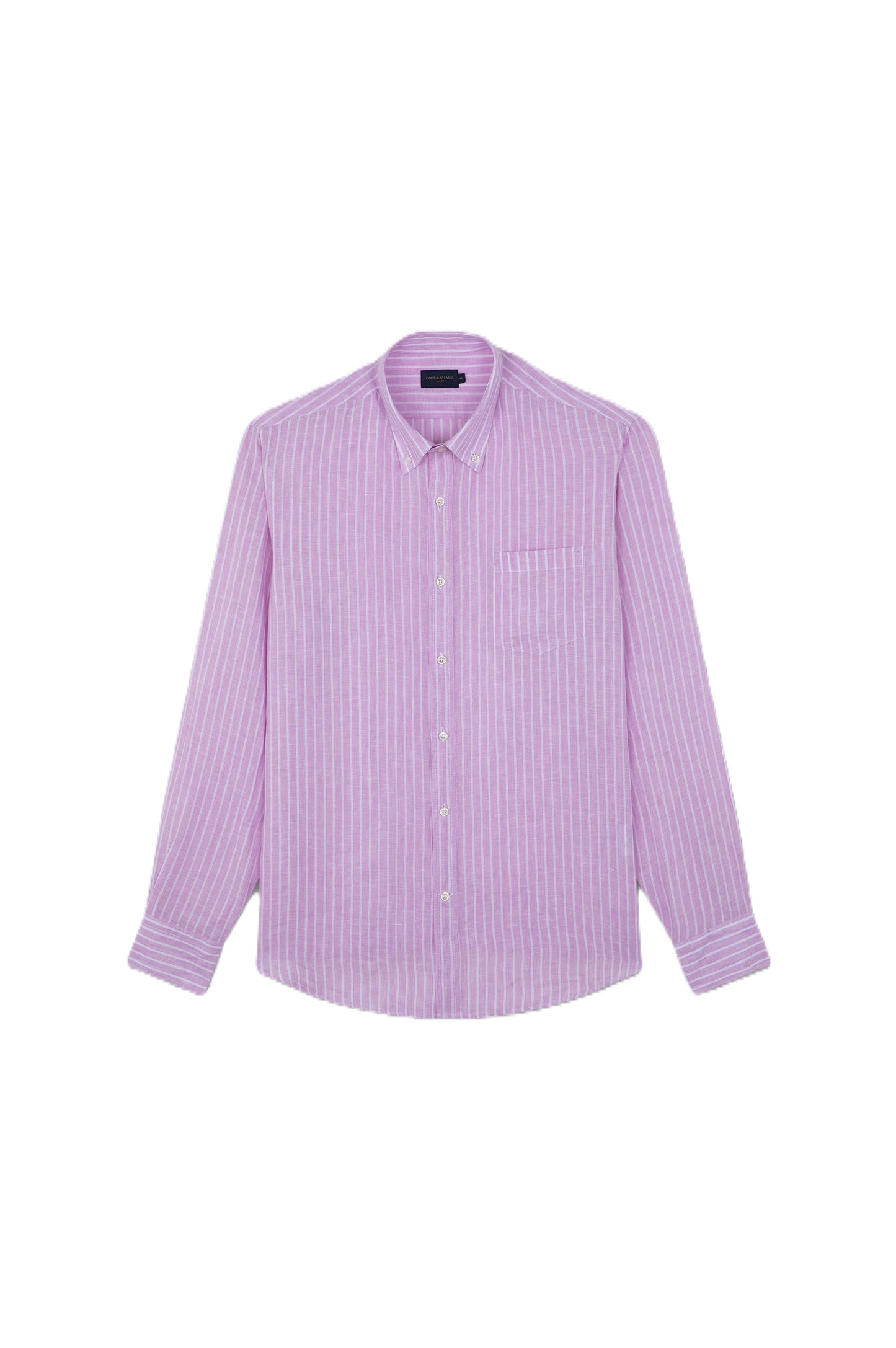 Paul & Shark Linen BD Shirt Pink Stripe