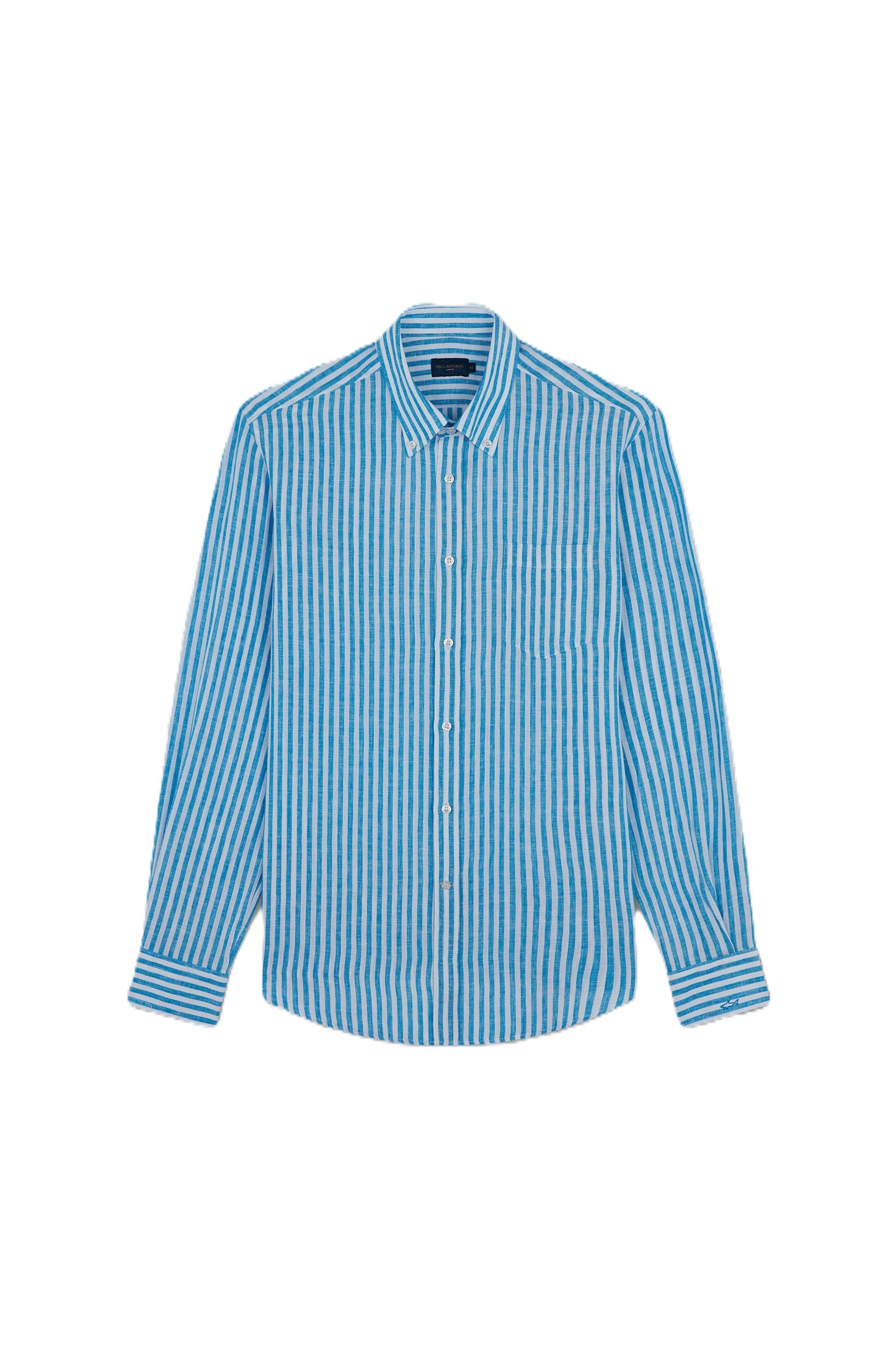 Paul & Shark Linen BD Shirt Blue Stripe