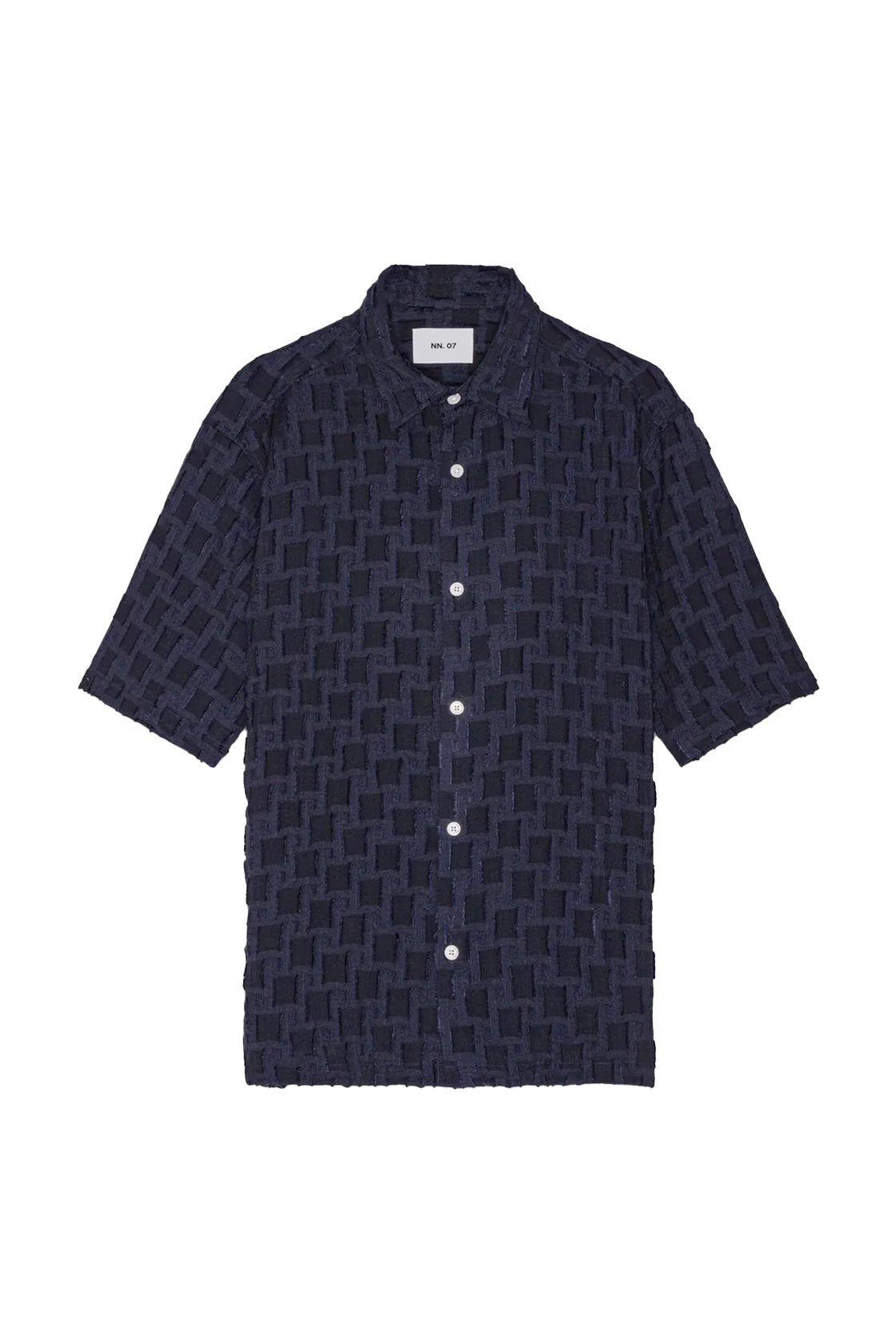 NN07 Freddy SS Shirt Navy Blue