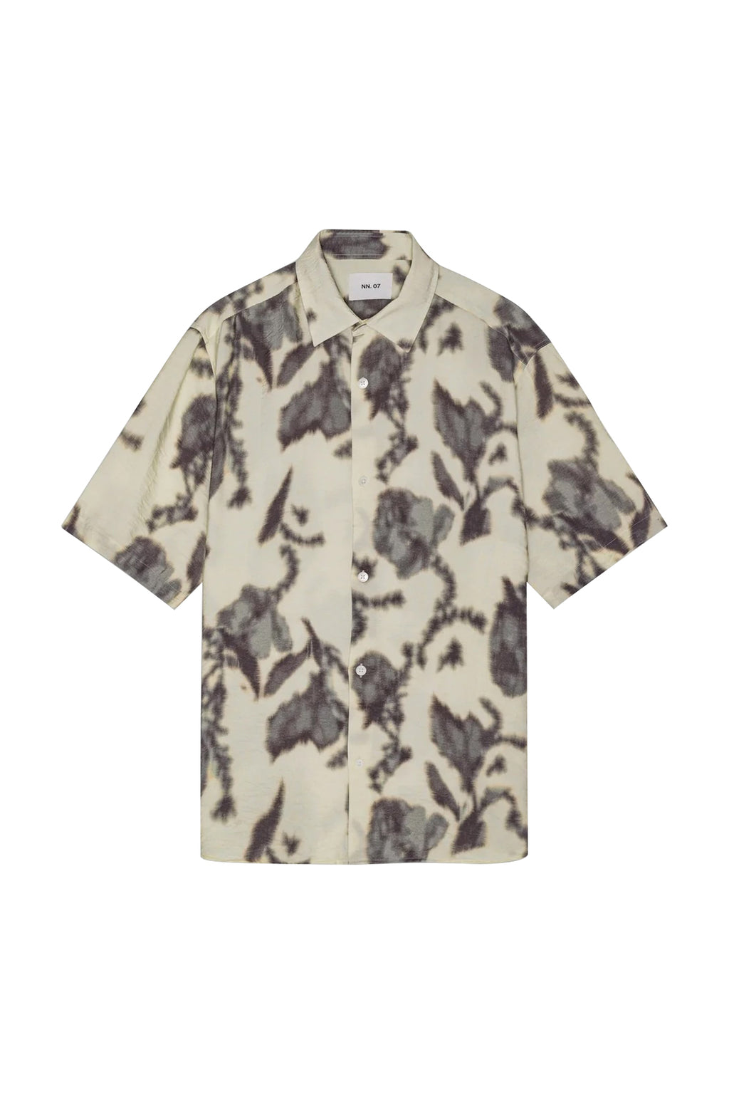 NN07 Freddy SS Shirt Ecru Print