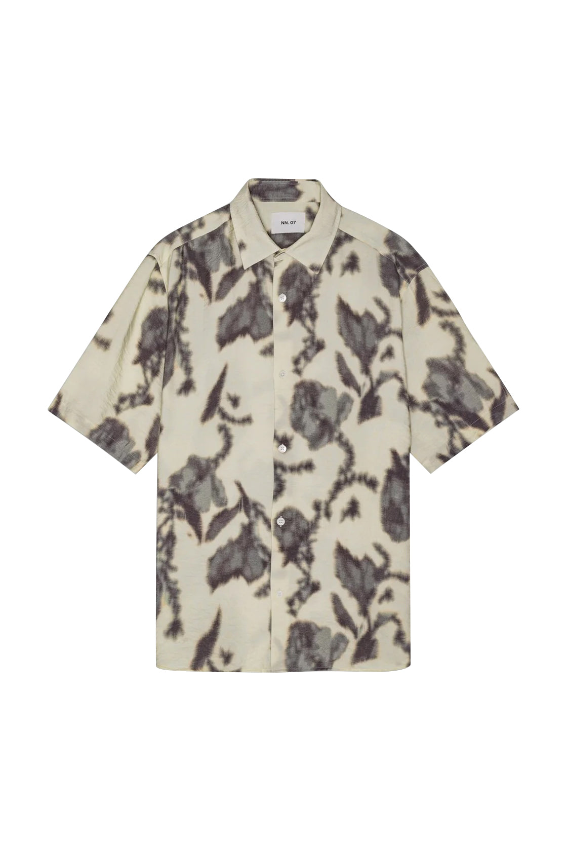 NN07 Freddy SS Shirt Ecru Print
