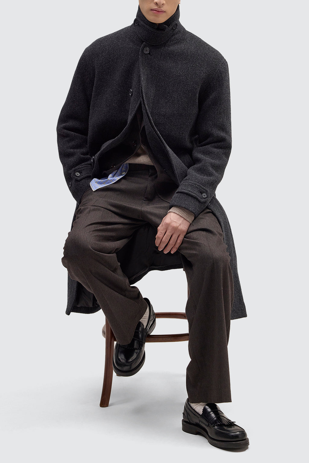 NN07 8449 Gibson Heavyweight Coat Antracite Grey