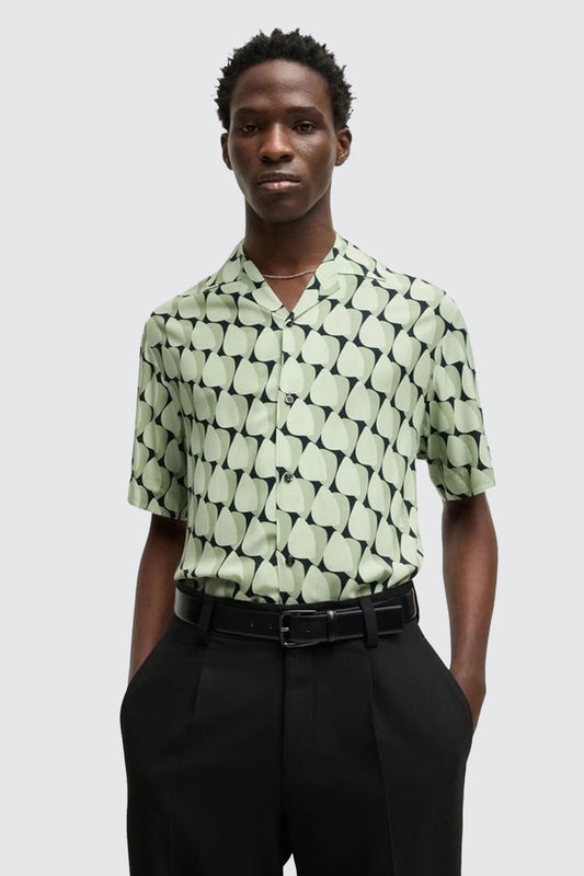 Hugo Boss Espino Oversize Shirt Open Green