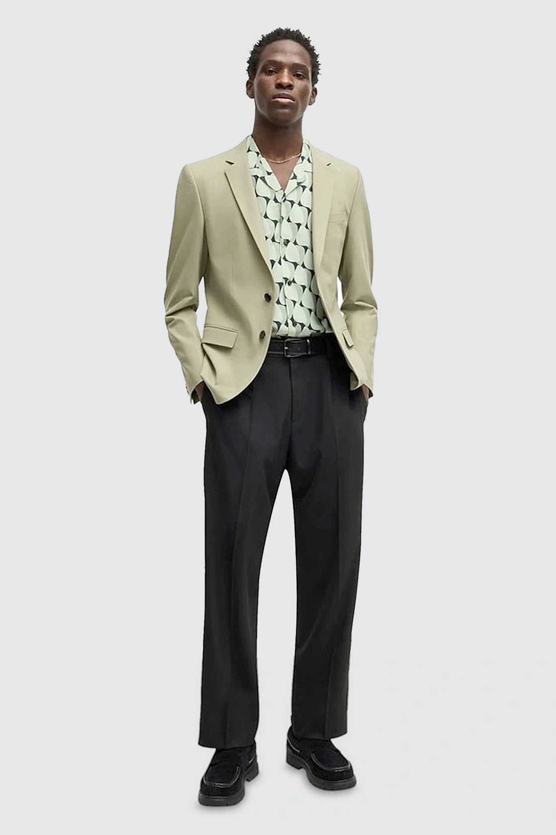 Hugo Boss Espino Oversize Shirt Open Green