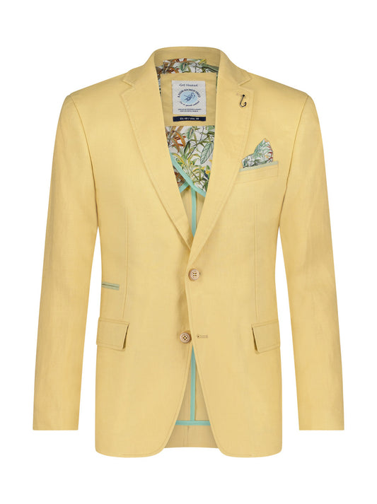 A Fish Named Fred Yellow Linen Sports Coat