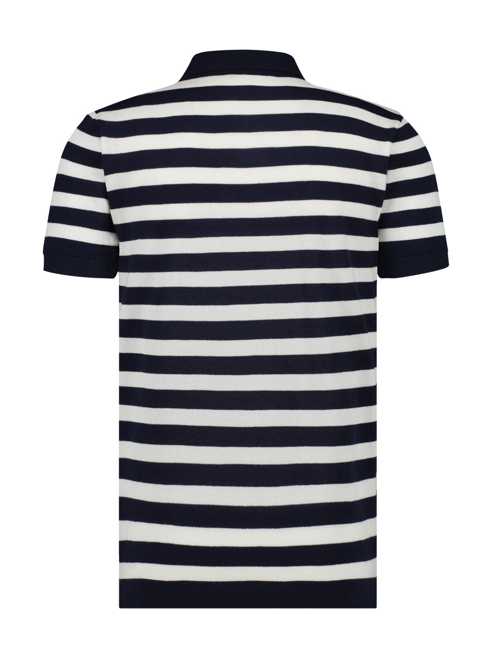 A Fish Named Fred Knit SS Polo Navy Stripe –
