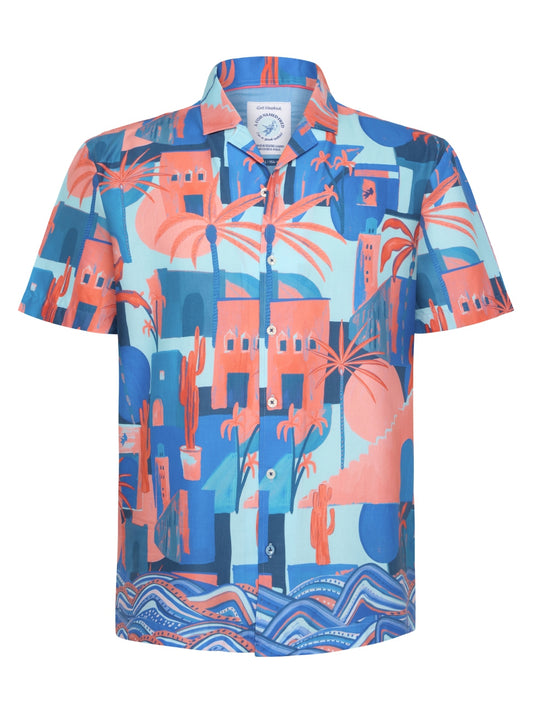 A Fish Named Fred SS Casual Shirt Multi Colour Coral