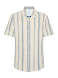 A Fish Named Fred SS Casual Shirt Stripe Cobalt