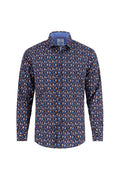 A Fish Named Fred Bottle Row LS Shirt Navy