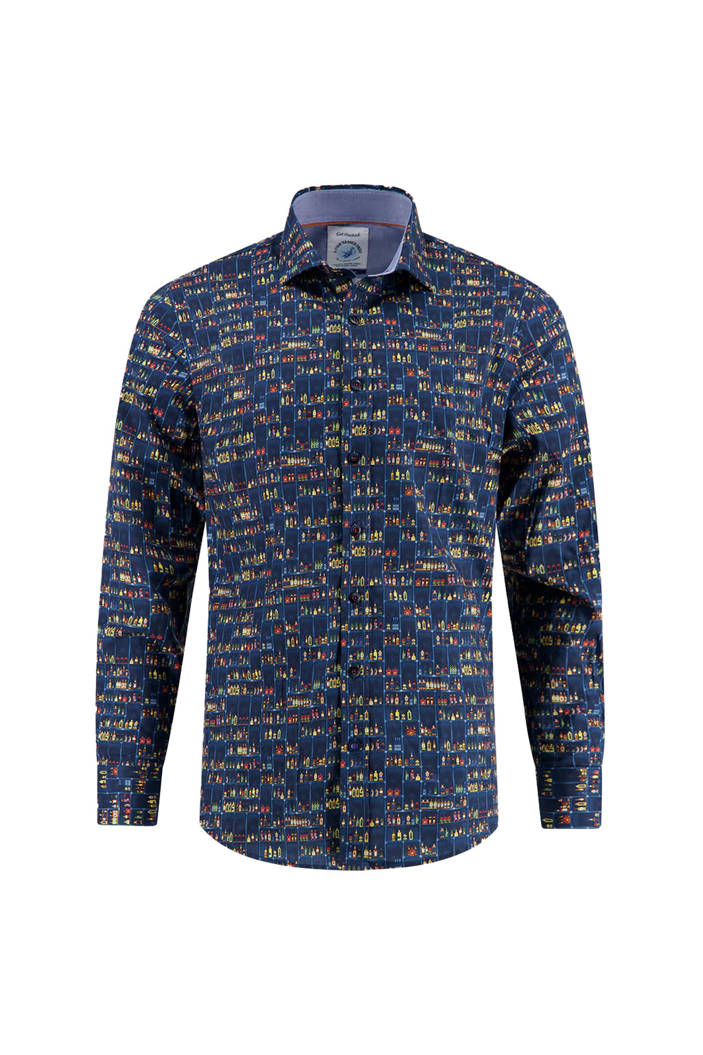 A Fish Named Fred Liquor Store LS Shirt Navy