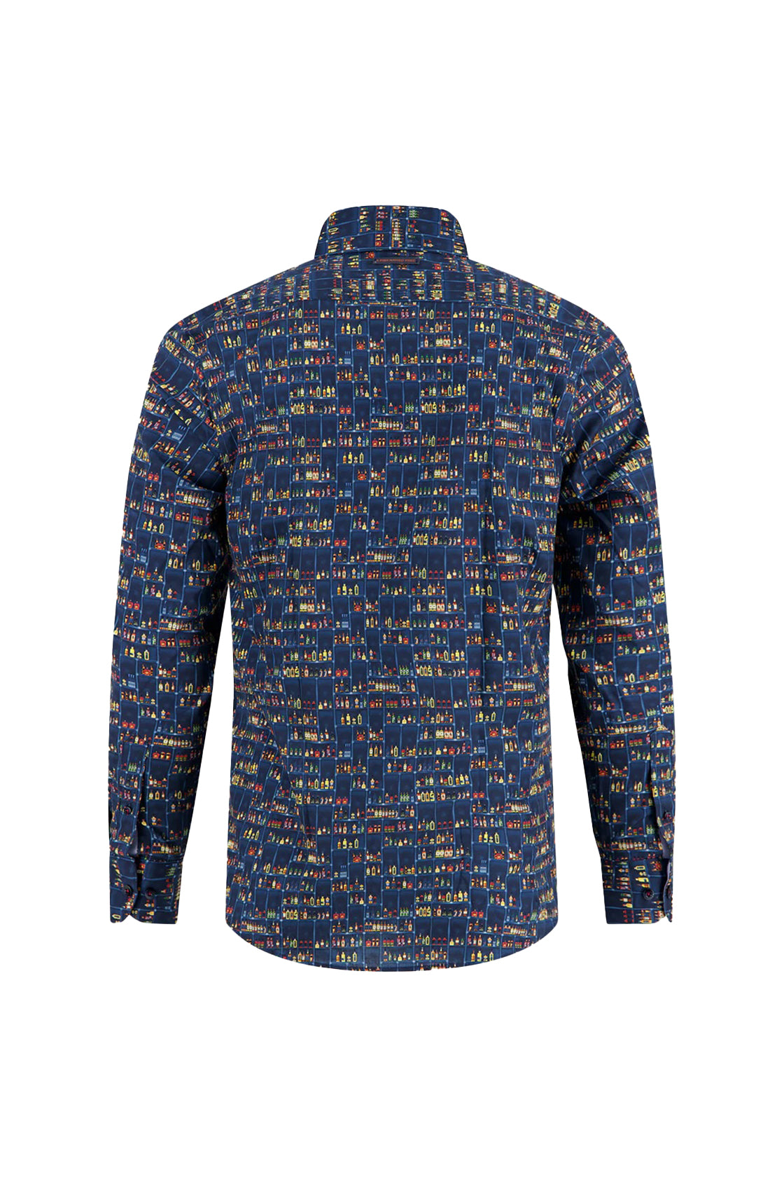 A Fish Named Fred Liquor Store LS Shirt Navy