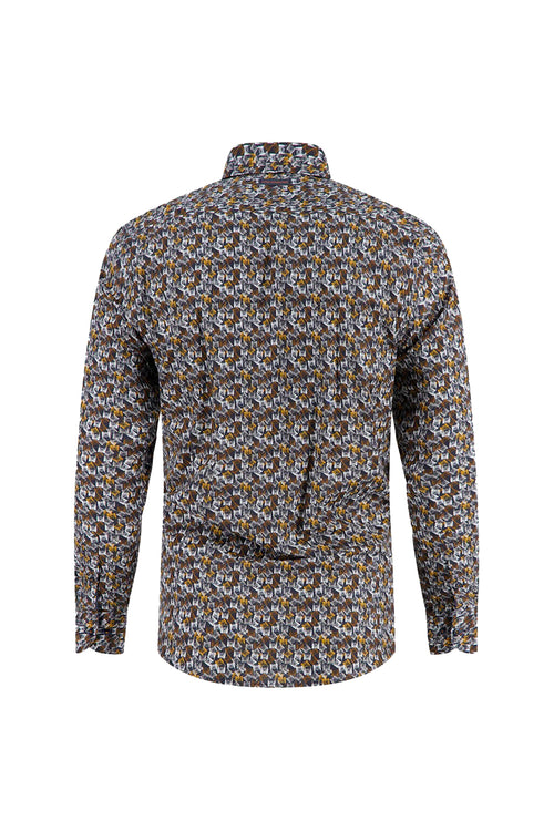 A Fish Named Fred Tumbling Glass LS Shirt Mustard