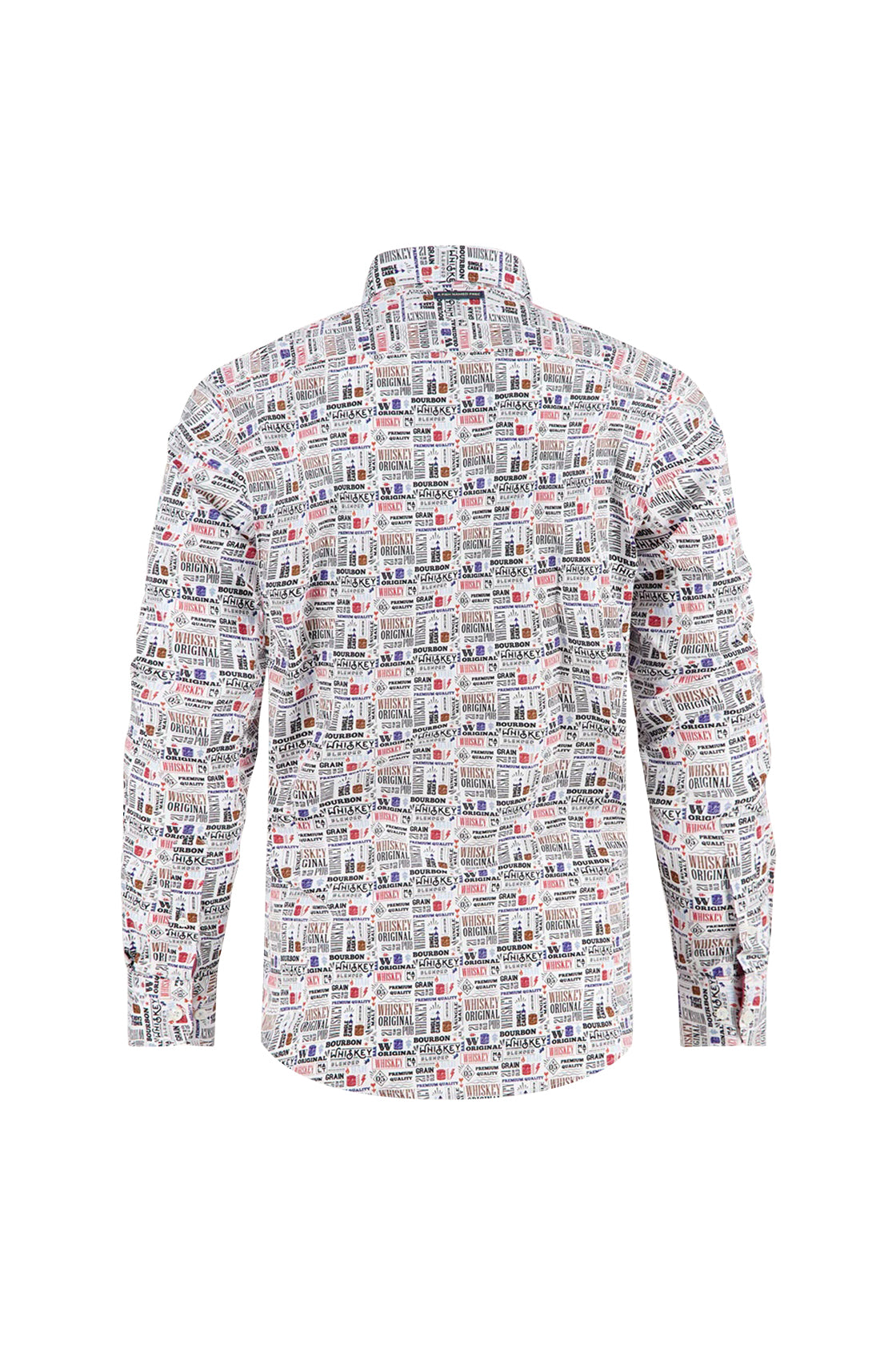 A Fish Named Fred Liquor Text LS Shirt Off-White