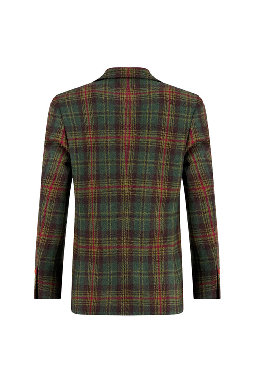 A Fish Named Fred Tartan Wool Sportscoat Dark Green