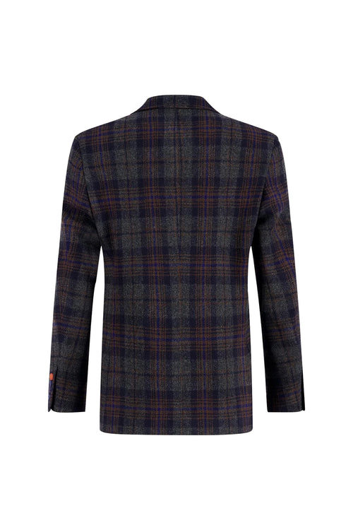 A Fish Named Fred Tartan Wool Sportscoat Navy