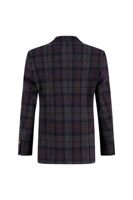 A Fish Named Fred Tartan Wool Sportscoat Navy