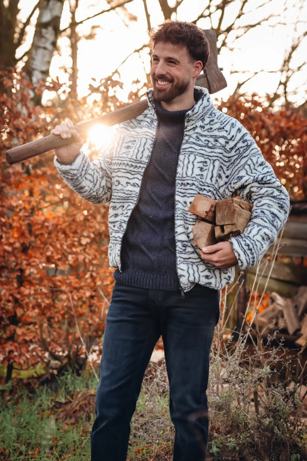 A Fish Named Fred Fleece Jacket Off-White