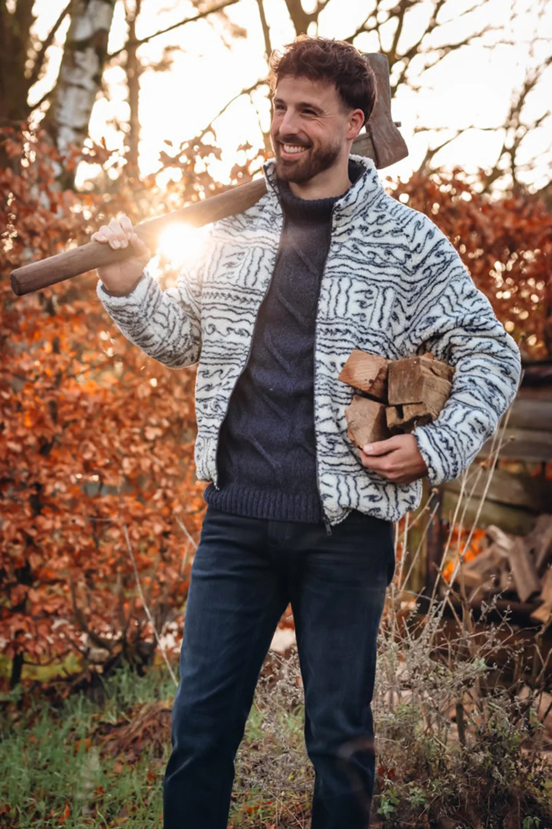 A Fish Named Fred Fleece Jacket Off-White
