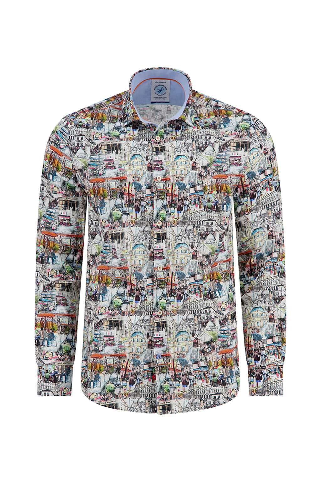 A Fish Named Fred Sketch LS Casual Shirt Multi