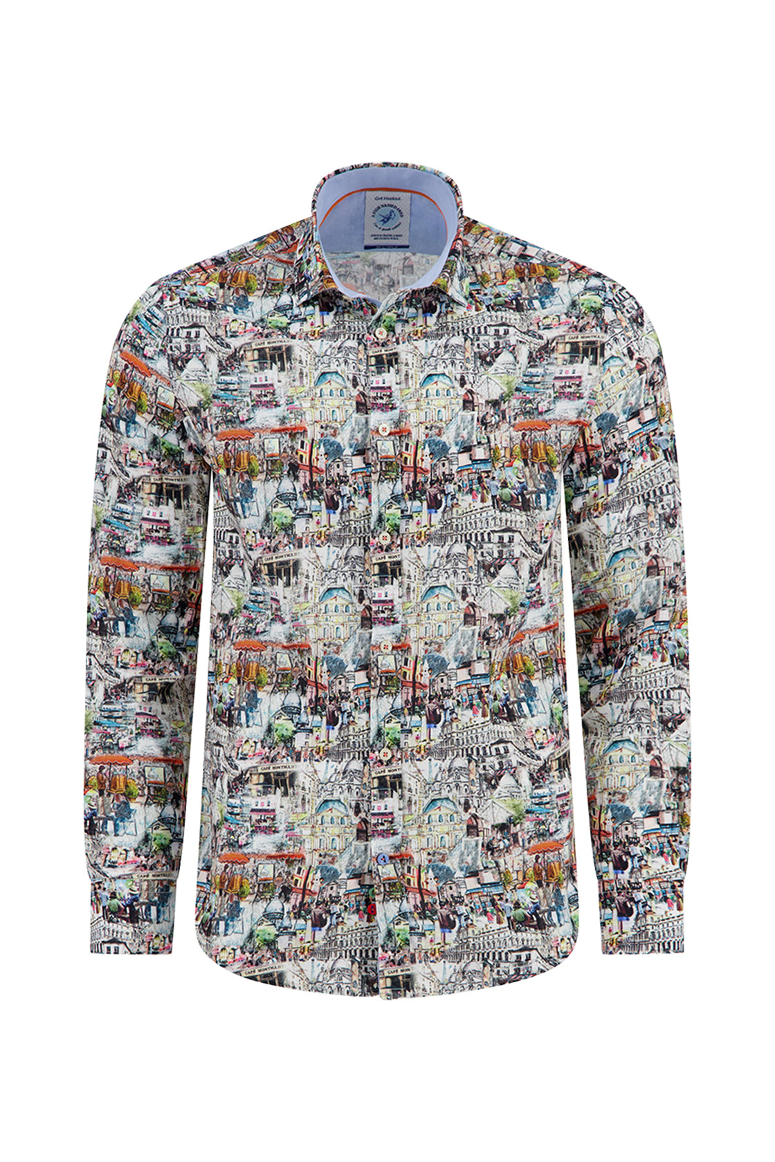 A Fish Named Fred Sketch LS Casual Shirt Multi