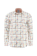 A Fish Named Fred Line Art LS Casual Shirt White