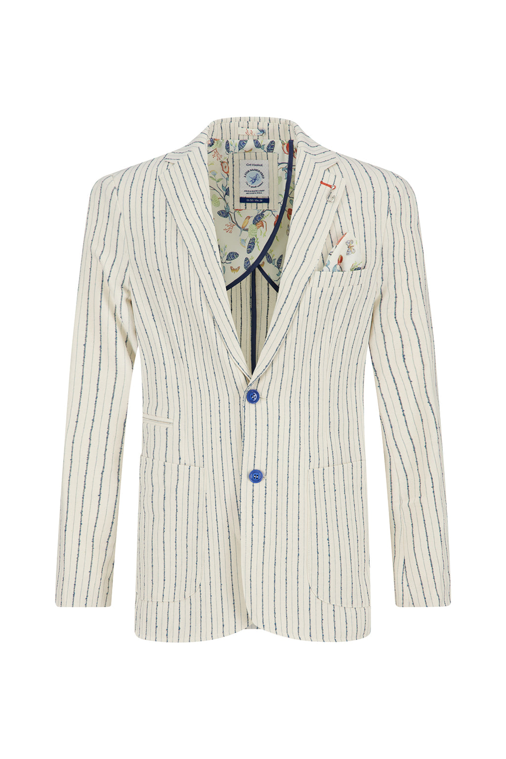 A Fish Named Fred Striped Sports Coat White/Navy
