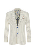 A Fish Named Fred Striped Sports Coat White/Navy