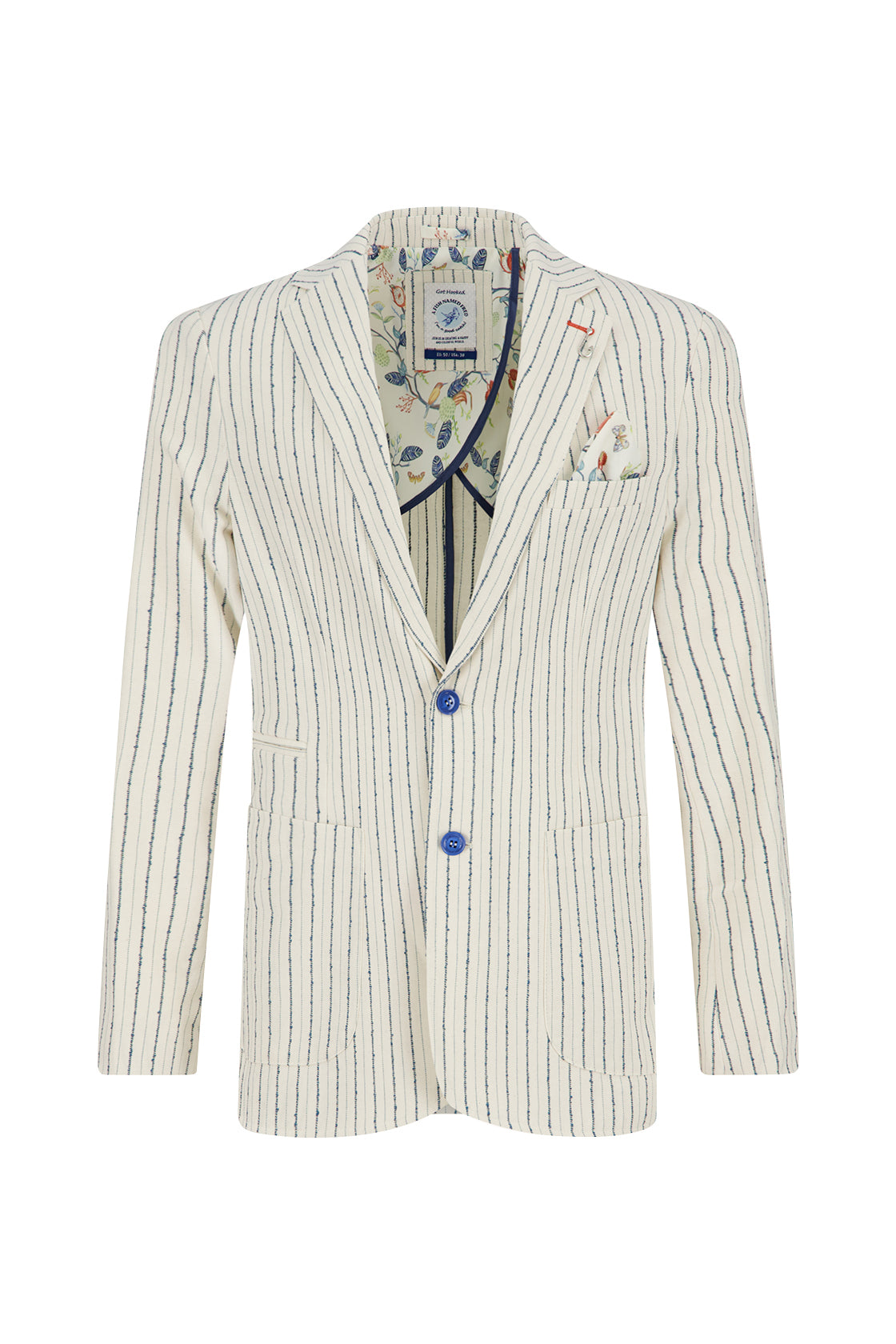 A Fish Named Fred Striped Sports Coat White/Navy