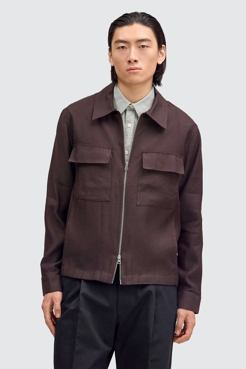 NN.07 1808 Alban Zip Jacket Deep Truffle