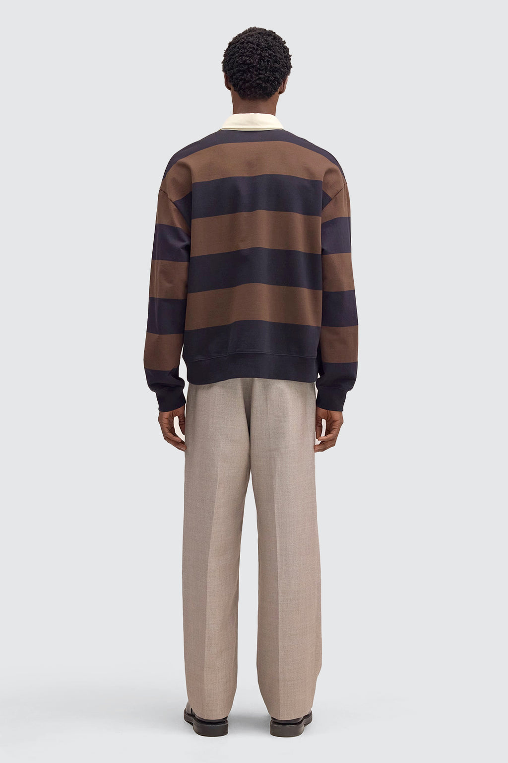 NN.07 30043 David LS Polo Brown Stripe
