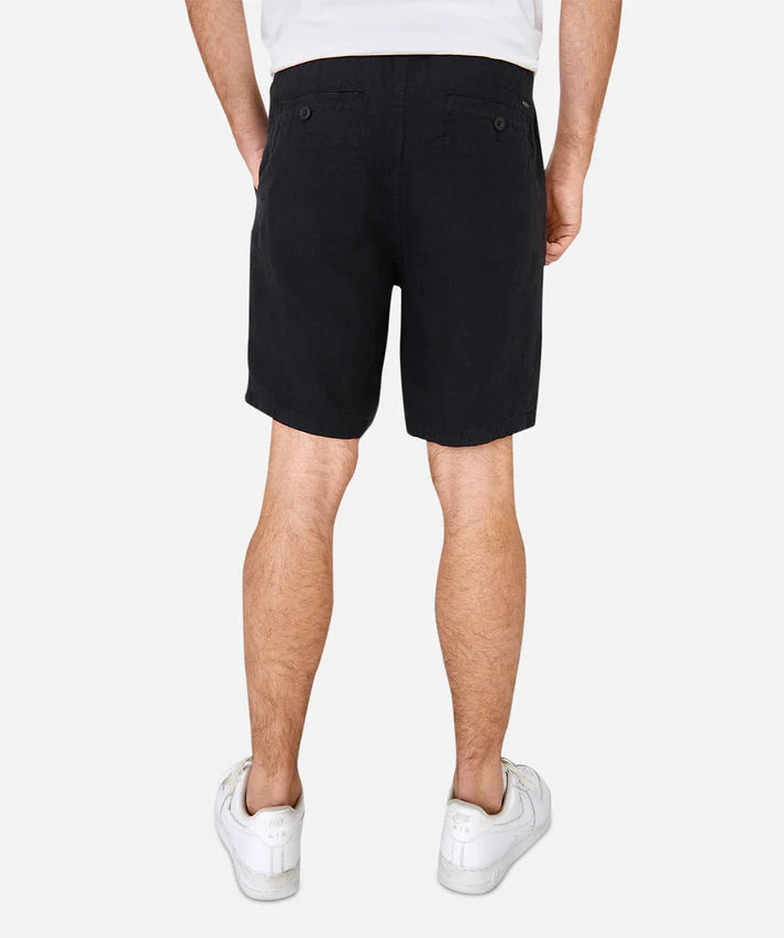 Industrie The Baller Linen Short Black