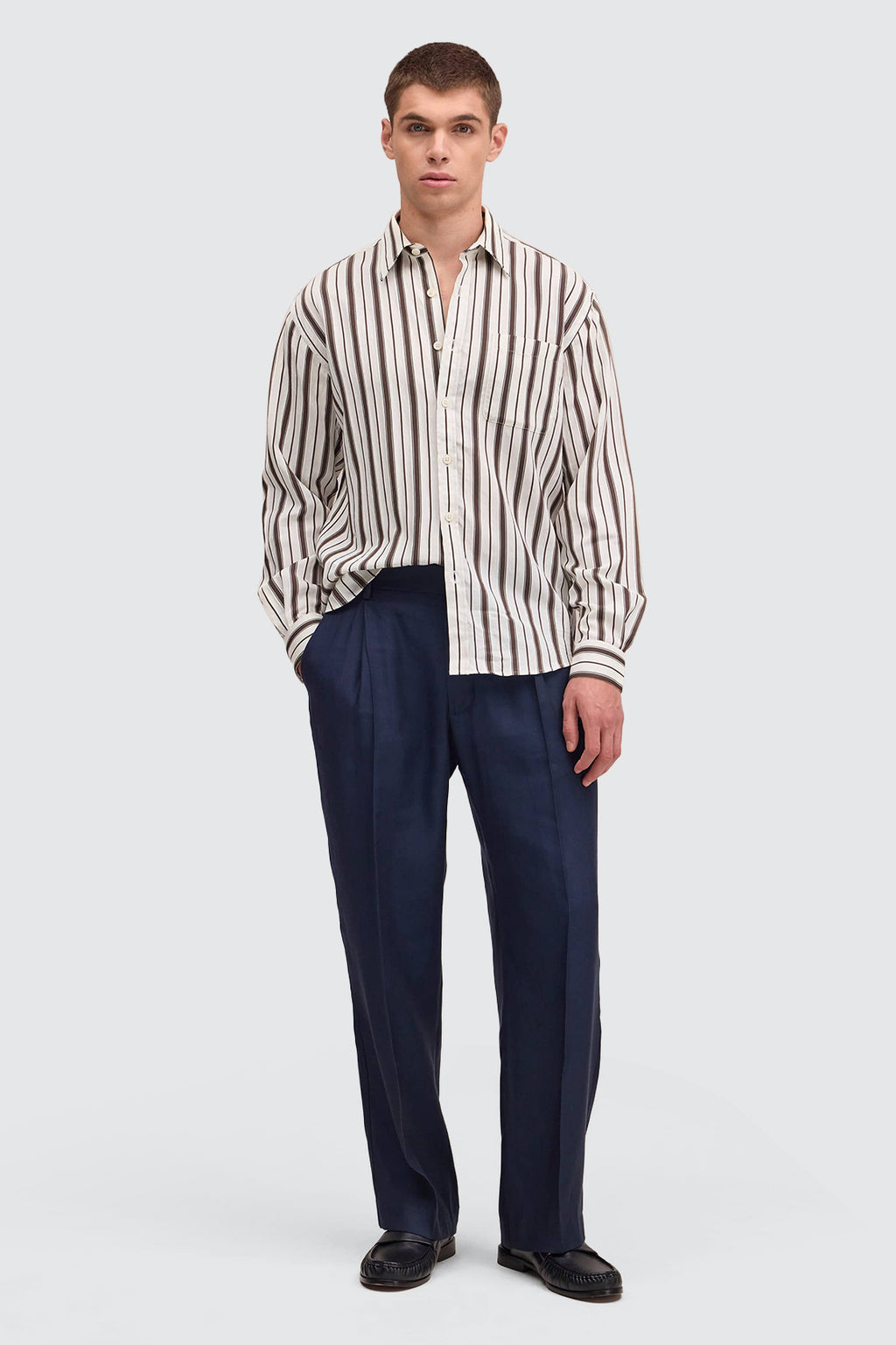 NN.07 50039 Deon LS Shirt Deep Truffle