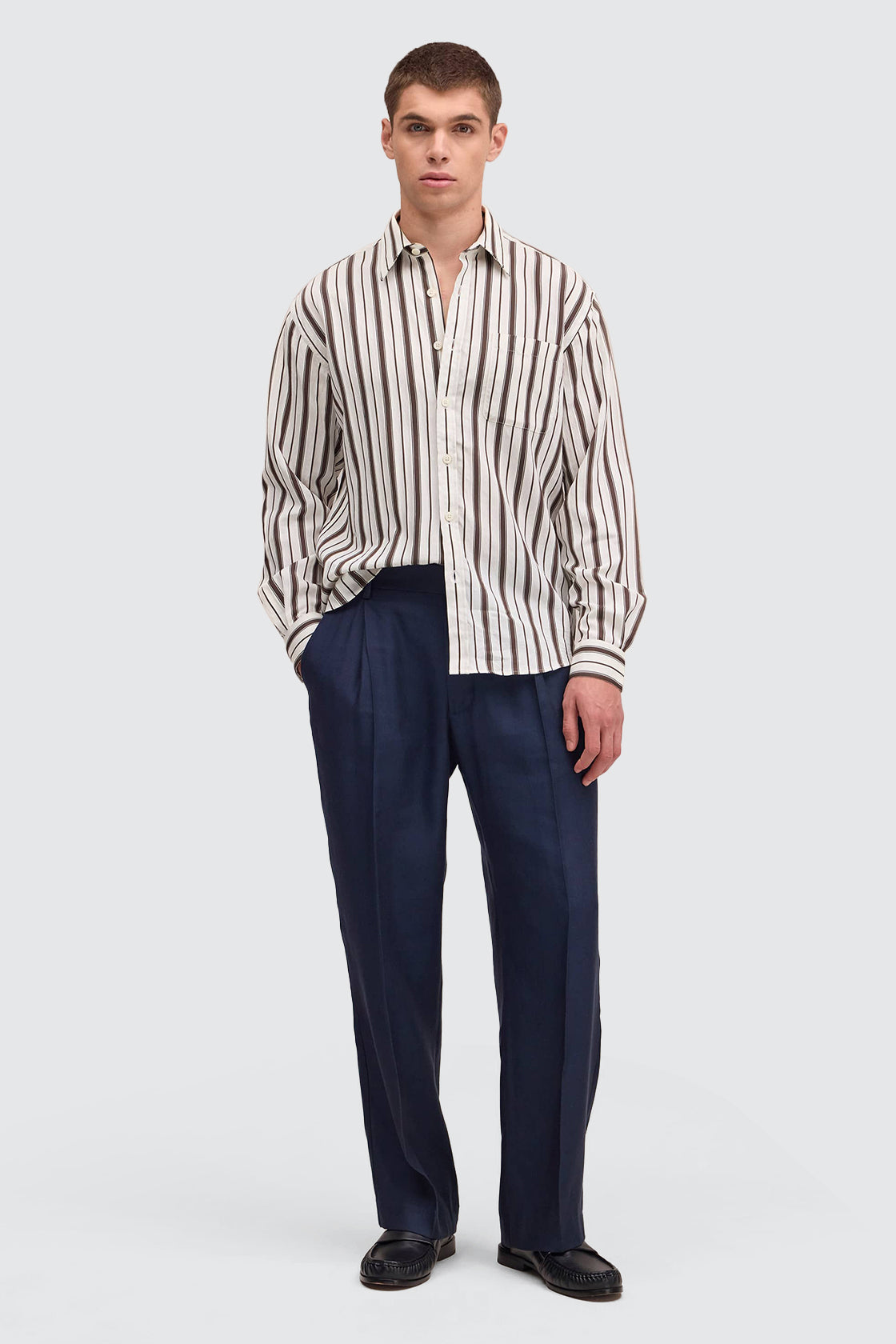 NN.07 50039 Deon LS Shirt Deep Truffle