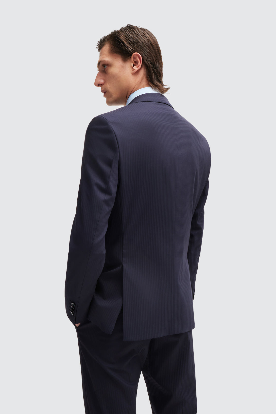 Hugo Boss Huge Peak Suit Dark Blue