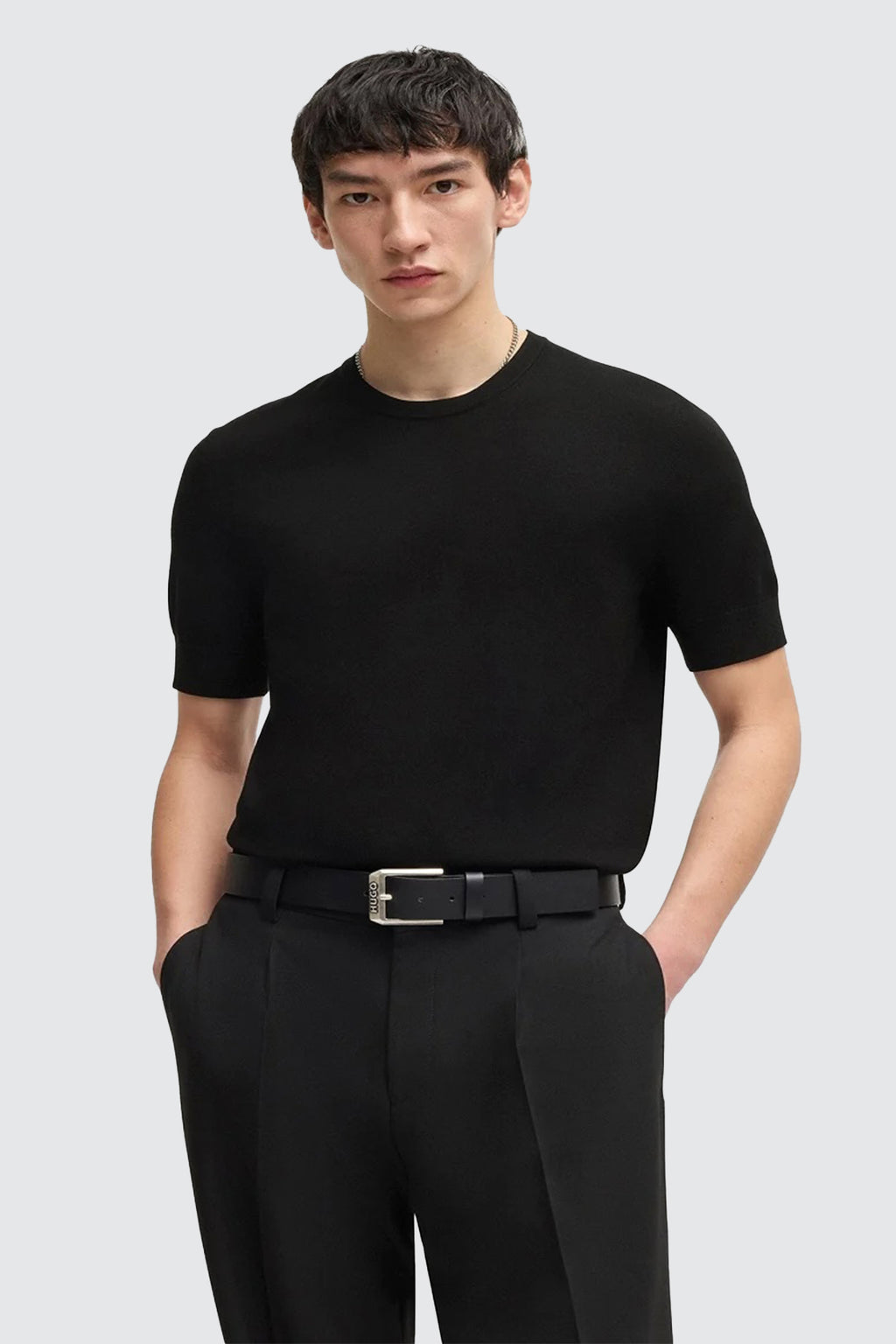 Hugo Boss San Carl-CV Slim SS Knit Black