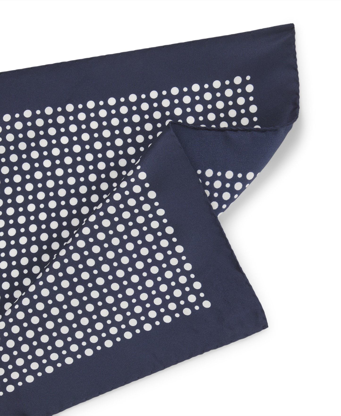 BECKHAM x BOSS Printed Silk Pocket Square Dark Blue